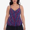 Swim Longitude | Leona Tankini Top Serape Stripe Black/Multi