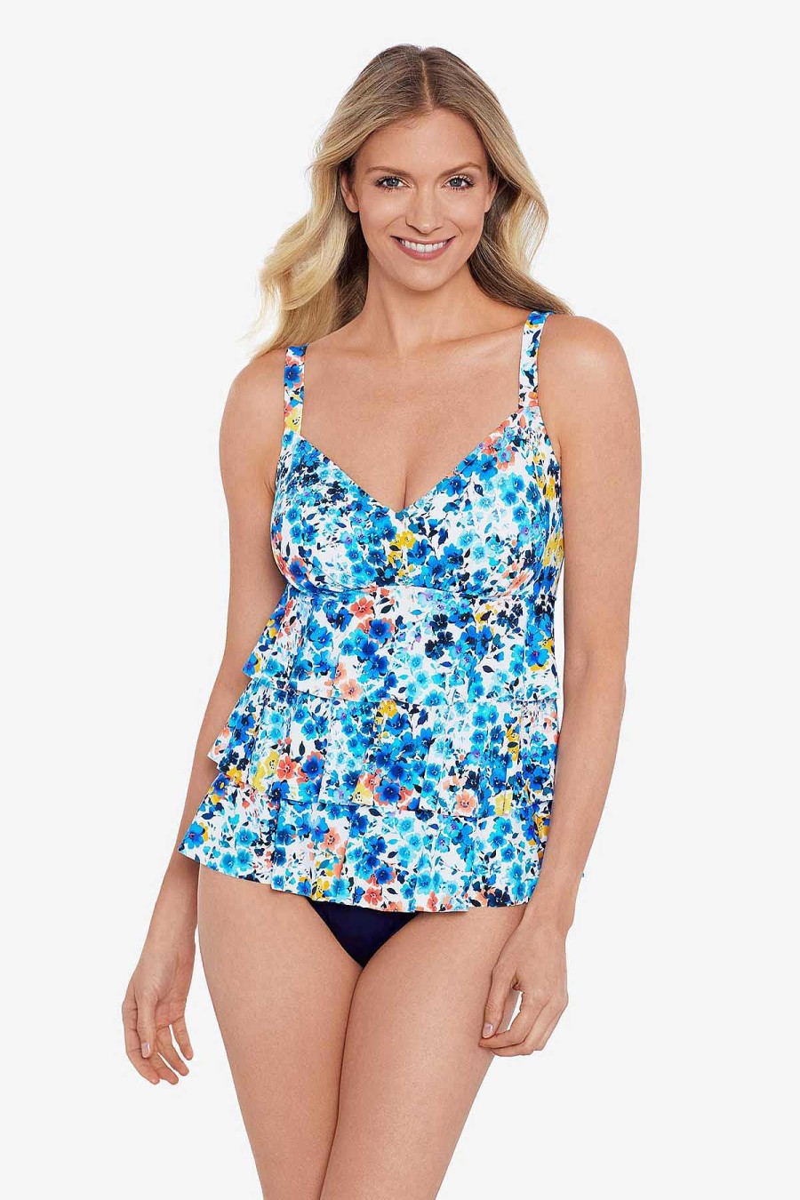 Swim Longitude | Triple Tier Fauxkini Skip To My S Blue