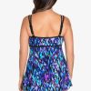 Swim Longitude | Empire Princess Seam Long Torso Swim Dress Tulum Purple