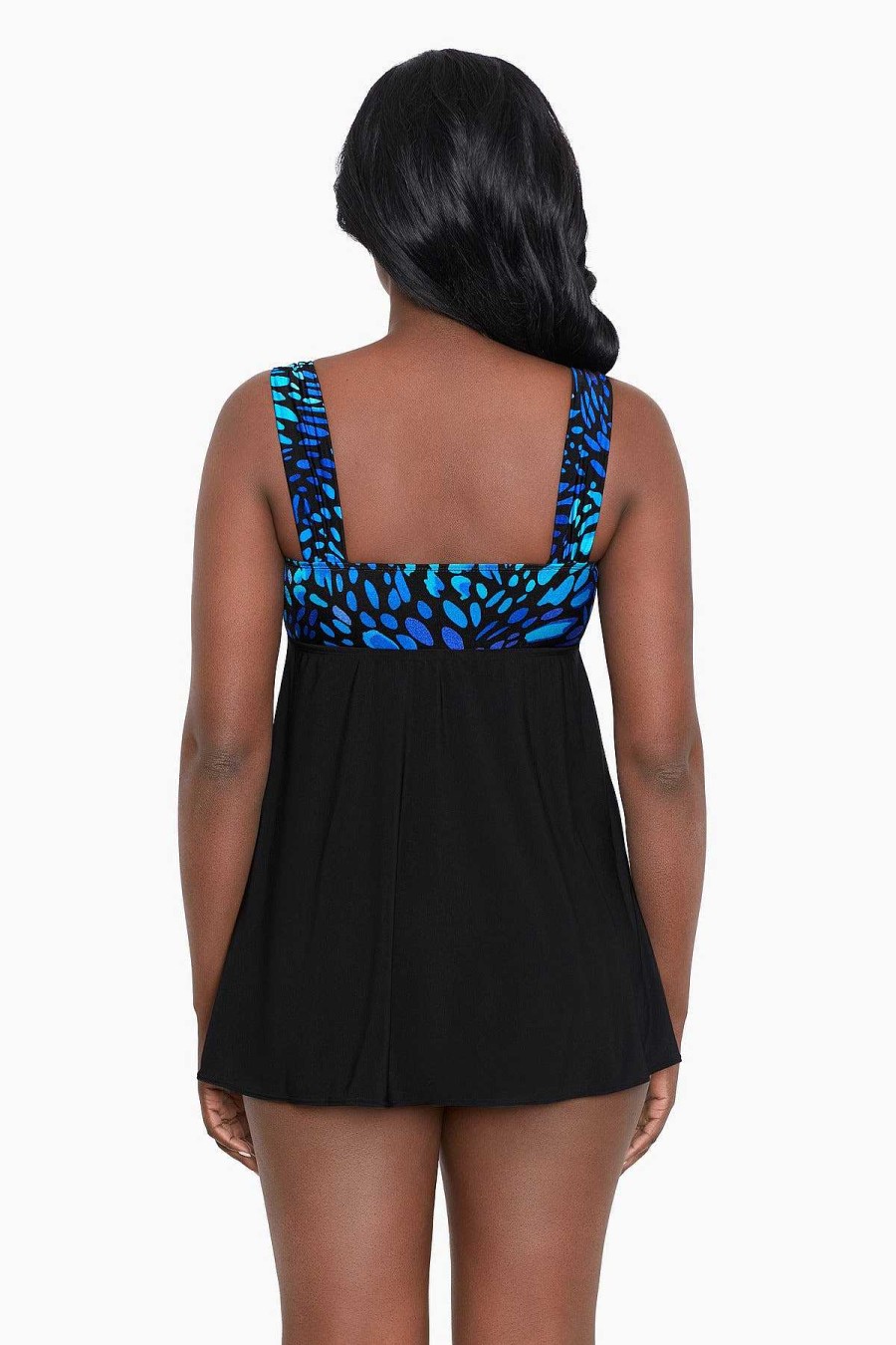 Swim Longitude | Tie Front Swim Dress Sunshower Blue