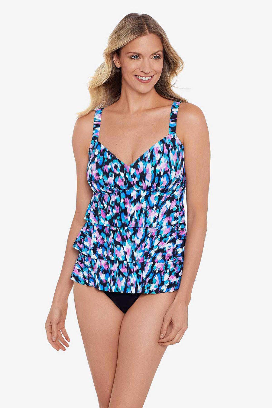 Swim Longitude | Triple Tier Tankini Eternal Flame Multi