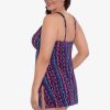 Swim Longitude | Tracey One Piece Swim Dress Serape Stripe Black/Multi