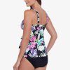 Swim Longitude | Triple Tier Tankini Mystic Tropic Black/Multi