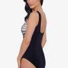 Swim Longitude | Scoop Tank One Piece Swimsuit Safety Shock Black/White