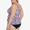 Swim Longitude | Plus Size Triple Tier Fauxkini Florentine Multi