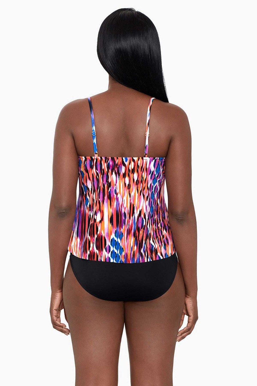 Swim Longitude | Ikat Ronnie Tankini Top Rainy Day Multi