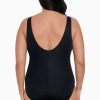 Swim Longitude | Side Tie Draped Surplice Long Torso One Piece Swimsuit Jungle Boogie Multi