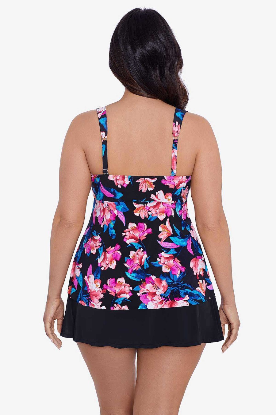 Swim Longitude | Lily Tankini Top Primavera Black/Multi