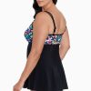 Swim Longitude | Empire Princess Seam Long Torso Swim Dress W/ Hardware Beach Craze Multi